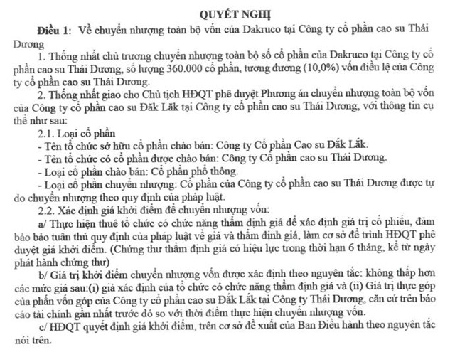 Cao su Đắk Lắk (DRG) dự kiến tho&#225;i to&#224;n bộ 10% vốn điều lệ tại C&#244;ng ty Cao su Th&#225;i Dương - Ảnh 1