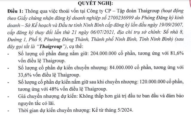 Thaiholdings hạ sở hữu tại C&#244;ng ty Tập đo&#224;n Thaigroup xuống dưới 50% - Ảnh 1