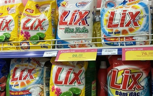 Sản phẩm bột giặt LIX nổi tiếng thị trường những năm 90 thế kỷ trước.