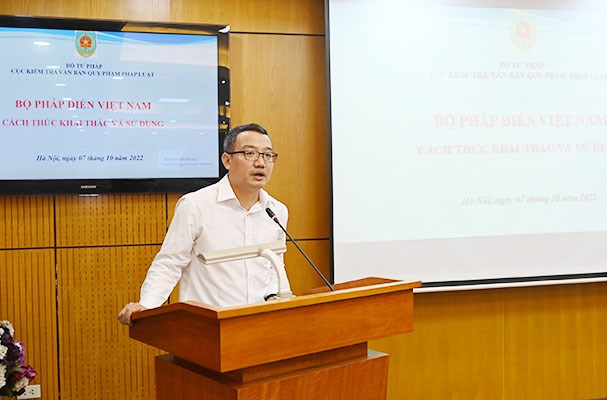 Đồng ch&iacute; Hồ Quang Huy, Cục trưởng Cục Kiểm tra VBQPPL