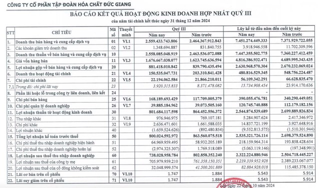 H&#243;a chất Đức Giang (DGC): L&#227;i sau thuế &#39;đi l&#249;i&#39;, c&#243; khoản đầu tư ngắn hạn đạt hơn 11.000 tỷ đồng - Ảnh 1