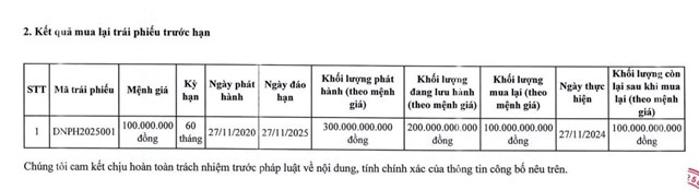 DNP Holding (DNP) vừa chi 100 tỷ đồng mua lại tr&#225;i phiếu trước hạn - Ảnh 1