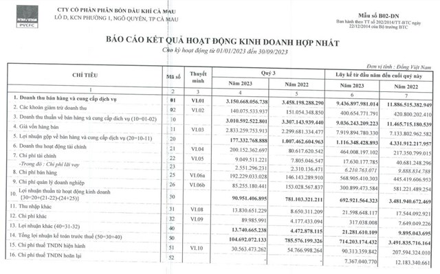 Ph&#226;n b&#243;n Dầu kh&#237; C&#224; Mau (DCM) đặt kế hoạch lợi nhuận năm 2024 giảm 42% - Ảnh 1