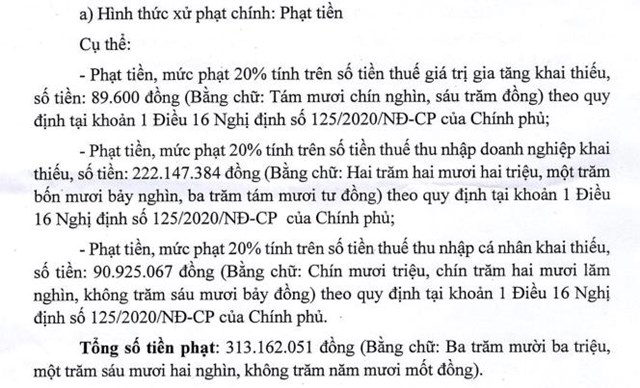 Khai sai thuế, Than H&#224; Tu - Vinacomin (THT) bị phạt v&#224; truy thu thuế gần 2 tỷ đồng - Ảnh 1