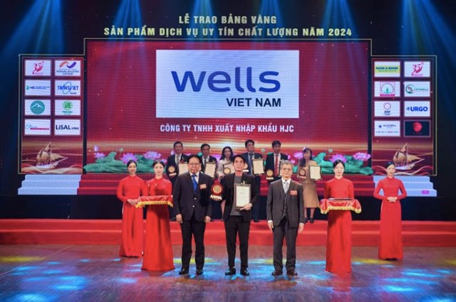 Wells nhận giải thưởng Sản phẩm dịch vụ uy t&iacute;n chất lượng năm 2024 &nbsp;