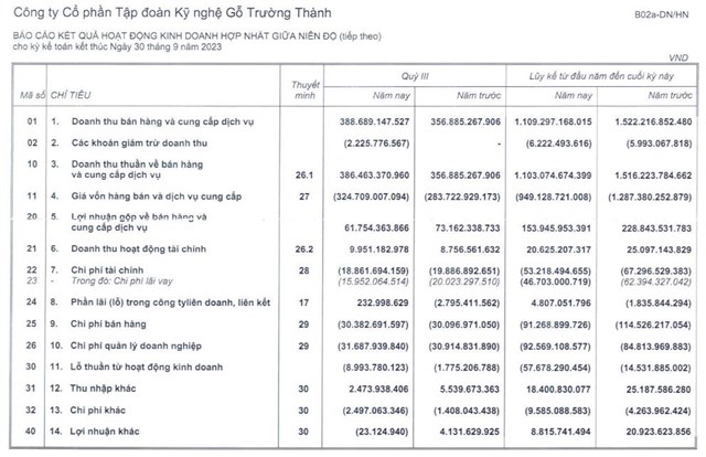 Kinh doanh thua lỗ, Gỗ Trường Th&#224;nh (TTF) vẫn được cấp mới t&#237;n dụng 400 tỷ đồng - Ảnh 1