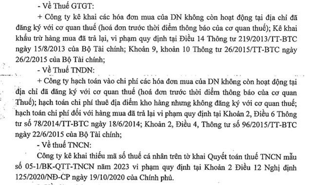  Vi phạm thuế, C&#244;ng ty TNHH thương mại v&#224; tư vấn Kỹ thuật - Cao bị phạt, truy thu thuế hơn 1,1 tỷ đồng - Ảnh 2