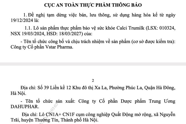 Tạm dừng lưu th&#244;ng loạt sản phẩm do C&#244;ng ty Dược phẩm Trung ương DAHUPHAR sản xuất - Ảnh 1