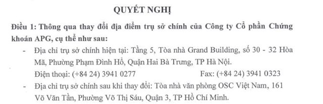 Chứng kho&#225;n APG (APG): Muốn vay vốn 300 tỷ đồng từ tổ chức nước ngo&#224;i, dời trụ sở ch&#237;nh từ H&#224; Nội v&#224;o TP HCM - Ảnh 2