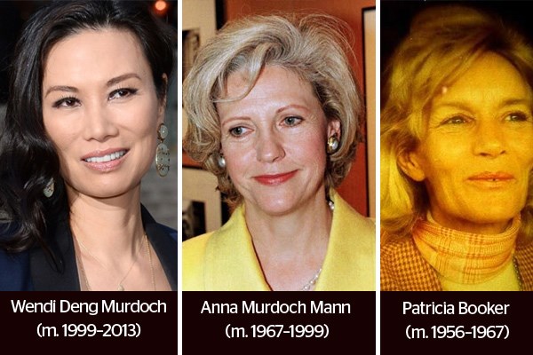 Ba người vợ đầu của tỷ ph&uacute; Murdoch