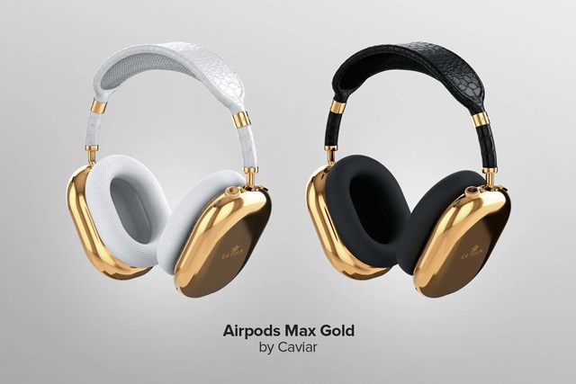 AirPods Max Pure Gold c&oacute; hai lựa chọn m&agrave;u sắc. Ảnh: Caviar