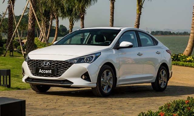 Hyundai Accent chễm trệ tại vị tr&iacute; số 1 tr&ecirc;n bảng xếp hạng top 10 xe b&aacute;n chạy nhất thị trường Việt Nam. Ảnh VAMA