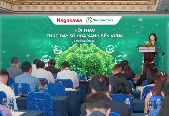 B&agrave; Nguyễn Thị Huyền Thương &ndash; Tổng Gi&aacute;m đốc Tập đo&agrave;n Nagakawa ph&aacute;t biểu trong sự kiện.