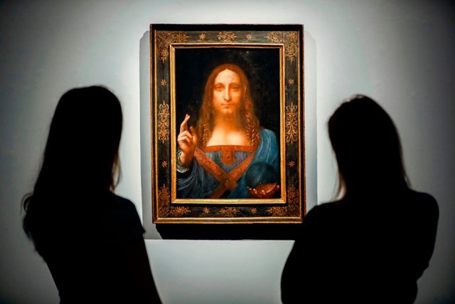 Bức tranh vẽ chúa Giê-su của danh họa Leonardo da Vinci, mang tên 'Salvator Mundi' (Đấng cứu thế).