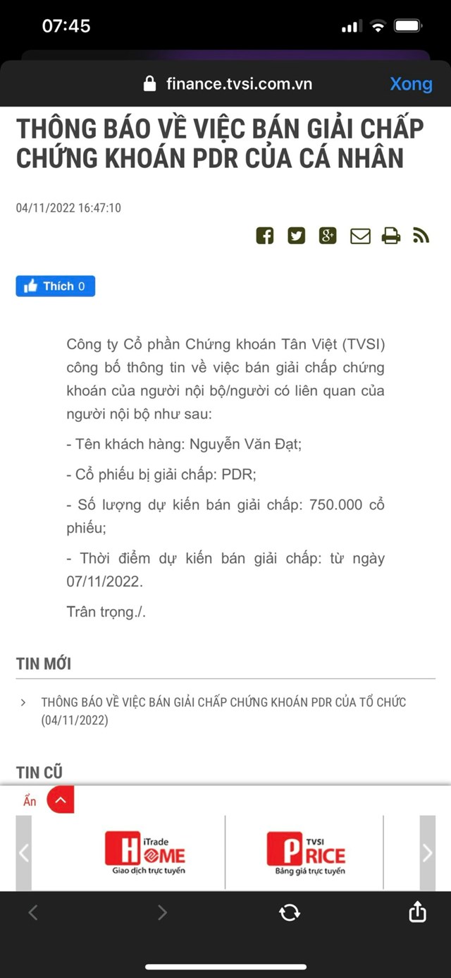 Chủ tịch Nguyễn Văn Đạt của Bất động sản Ph&#225;t Đạt (PDR) bị  b&#225;n giải chấp cổ phiếu - Ảnh 1