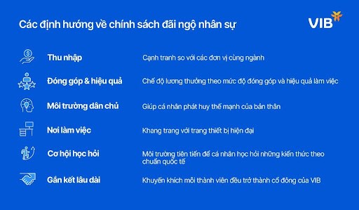 Biểu đồ 3: Định hướng về ch&iacute;nh s&aacute;ch nh&acirc;n sự tại VIB.