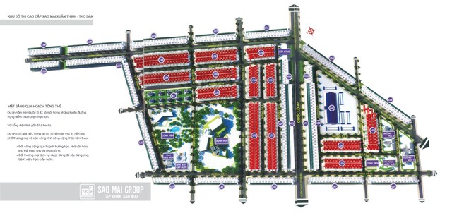 Bản đồ quy hoạch dự án Sao Mai Xuân Thịnh – Thọ Dân