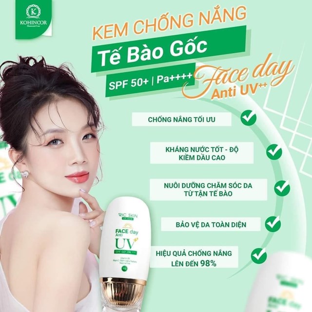 Bảo Vệ V&#224; Nu&#244;i Dưỡng L&#224;n Da Mỗi Ng&#224;y Với Kem chống nắng RicSkin Face Day Anti UV ! - Ảnh 4