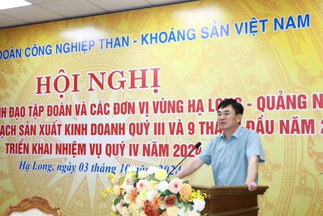 B&iacute; thư Đảng ủy, Chủ tịch HĐTV Ng&ocirc; Ho&agrave;ng Ng&acirc;n&nbsp;ph&aacute;t biểu chỉ đạo thực hiện kế hoạch, nhiệm vụ qu&yacute; IV/2024