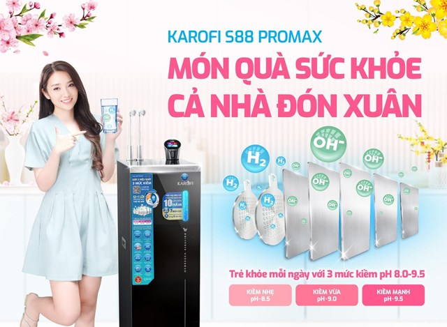 Xu hướng mua m&#225;y lọc nước Karofi Hydro-ion kiềm l&#224;m qu&#224; tặng l&#234;n ng&#244;i dịp Tết 2025 - Ảnh 1