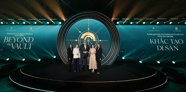 C&aacute;c l&atilde;nh đạo cấp cao của Masterise Homes v&agrave; Marriott International tại sự kiện ra mắt &nbsp;
