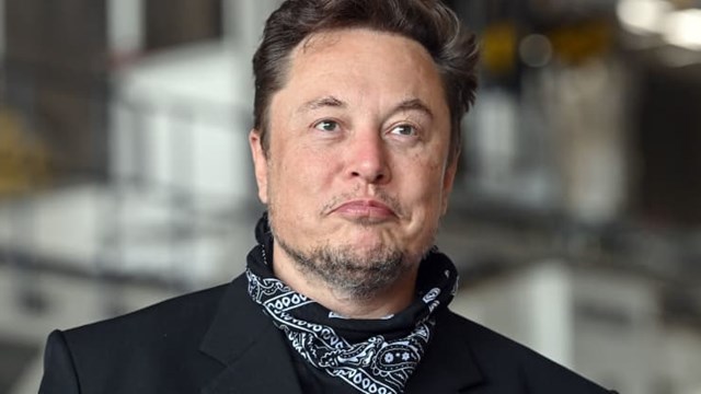 Ảnh chụp Elon Musk tại Tesla Gigafactory trong một buổi họp b&aacute;o