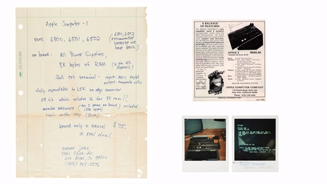 H&igrave;nh ảnh đoạn quảng c&aacute;o viết tay của Steve Jobs do RR Auction thực hiện.
