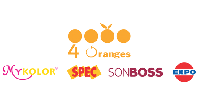 4 nh&atilde;n hiệu sơn nổi tiếng của 4 Oranges: Mykolor, Spec, Sonboss, Expo